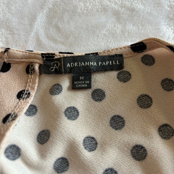 Adrianna Papell Light Pink and Black Relaxed Blouse with 3/4 sleeves - Picture 3 of 7